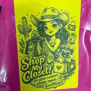 50 x 80  ( 2 x 2.5 inch) set of 50 custom sticker